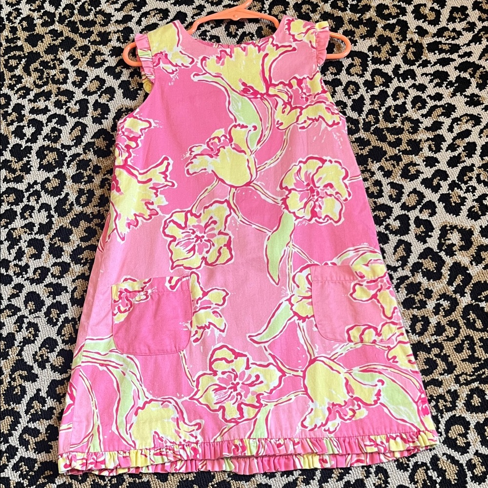 Lilly Pulitzer, size 6, Pink and Yellow Floral Kids Dress